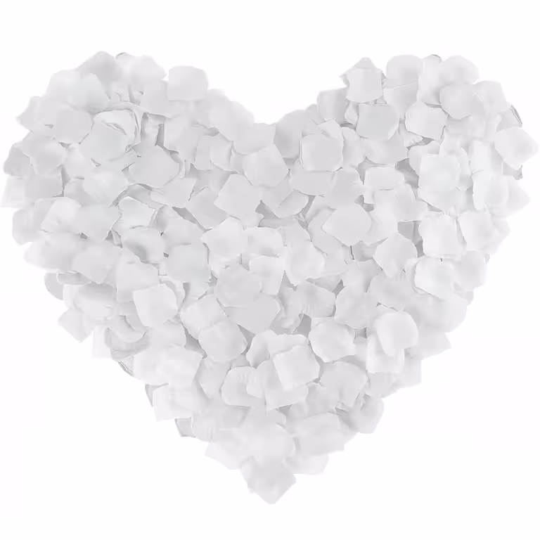 Witte kunstrozenblaadjes 500 stuks – romantische decoratie voor bruiloft en evenementen