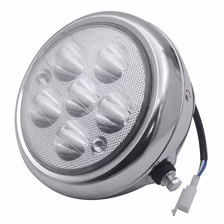 Ronde LED-koplamp 5 Inch voor Elektrische Scooter, Moto, Citycoco en Harley – Verlichting 12V-80V