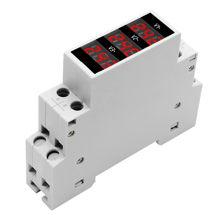 Montage digitale voltmeter in industrieel elektrisch paneel