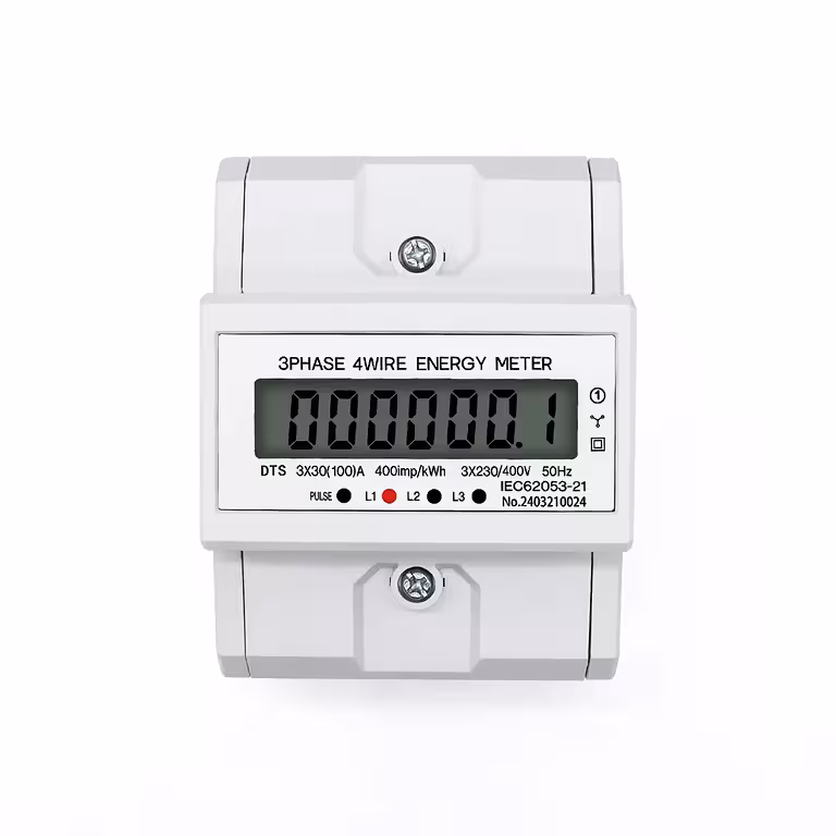 Driefasige Digitale Stroommeter voor Elektriciteit 380V – Nauwkeurige Verbruiksmonitor