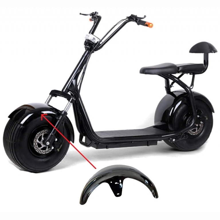 Voorwiel spatbord Citycoco – bovenaanzicht