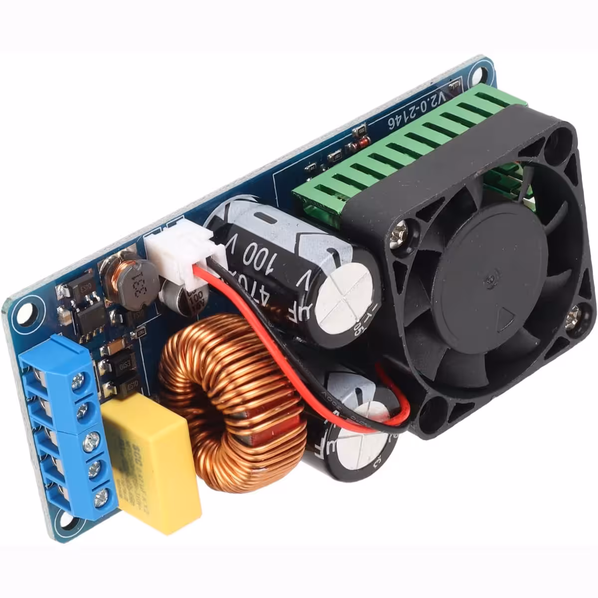 Detail printplaat mono versterker 500W IRS2092