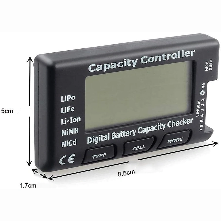 Digitale Li-Ion 18650 en LiPo 2-7S tester, nauwkeurig en snel