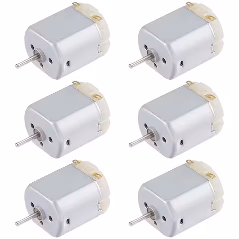Set van 6: Mini DC Motor 130 3V-6V voor robots, ventilatoren en DIY-projecten