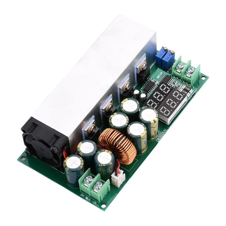 Onderzijde DC12-80V 20A Buck module