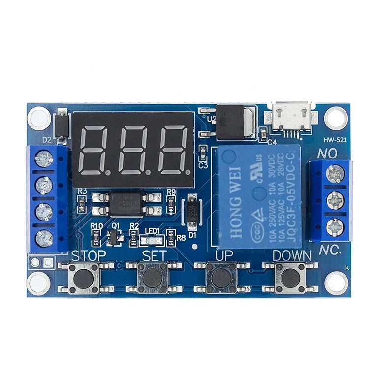 Overzicht 6–30V timer relaismodule