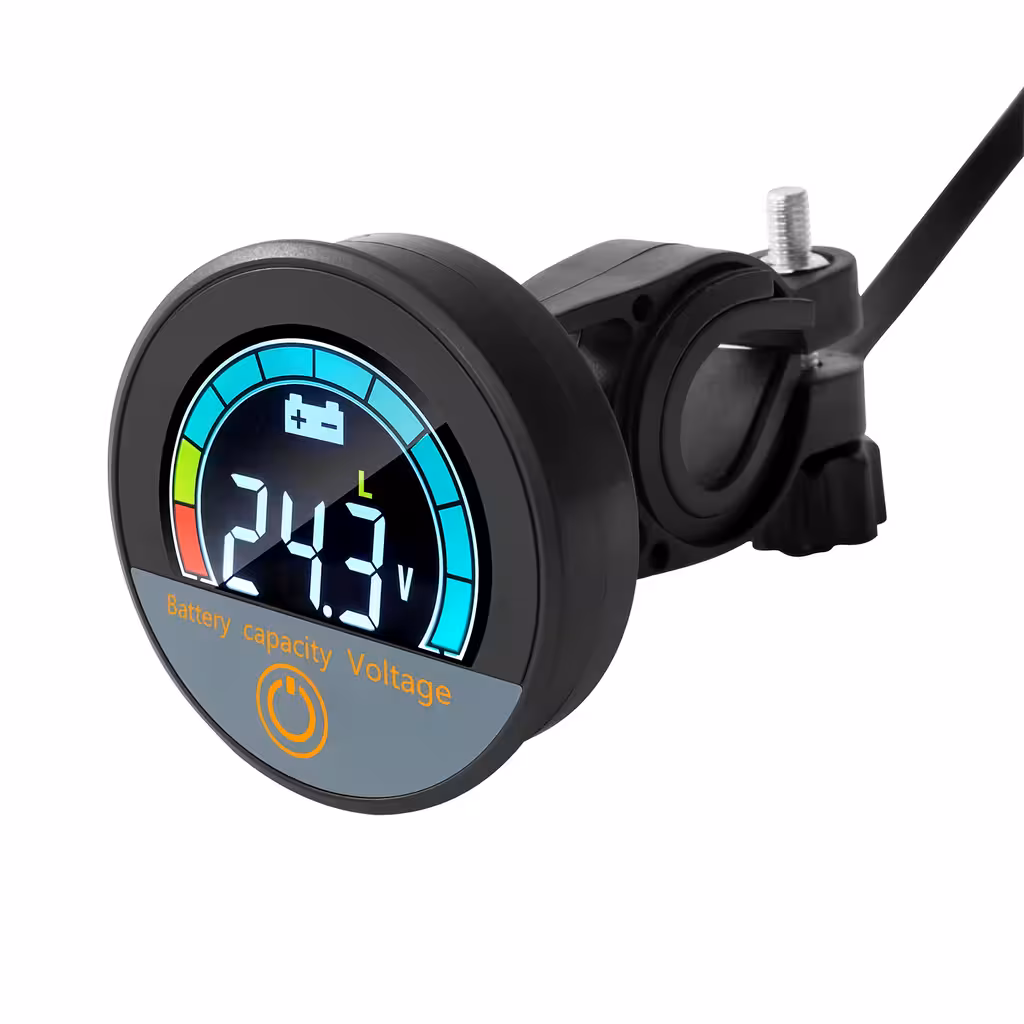 Batterijstatus en Niveau Indicator – DC Voltmeter 12V–72V Li-ion en LiFePO4 met Display voor Fiets, Scooter en Elektrische Scooter