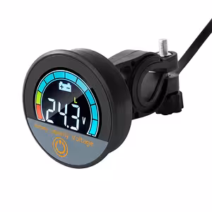 Rond digitaal display voor batterijpercentage en voltmeter, compatibel met fiets, step en elektrische scooter, Li-ion en LiFePO4