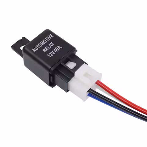 12V Auto Relais 4-Pin 40A met Sokkel – Compatibel met 12V Elektrische Systemen