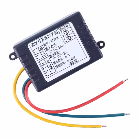 Mechanische/Analoge Tijdrelais Module 1–480 min – Vertraagde uitschakeling (OFF-delay), AC 220V 7A