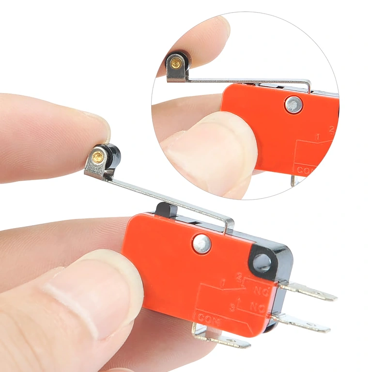 Micro-schakelaar begrenzer V-156-1C25 – zijaanzicht