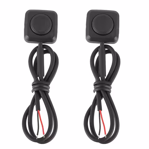 Set van 2: Auto/Moto Drukknop met Terugslag 12V/24V – Mini push knop zonder vergrendeling
