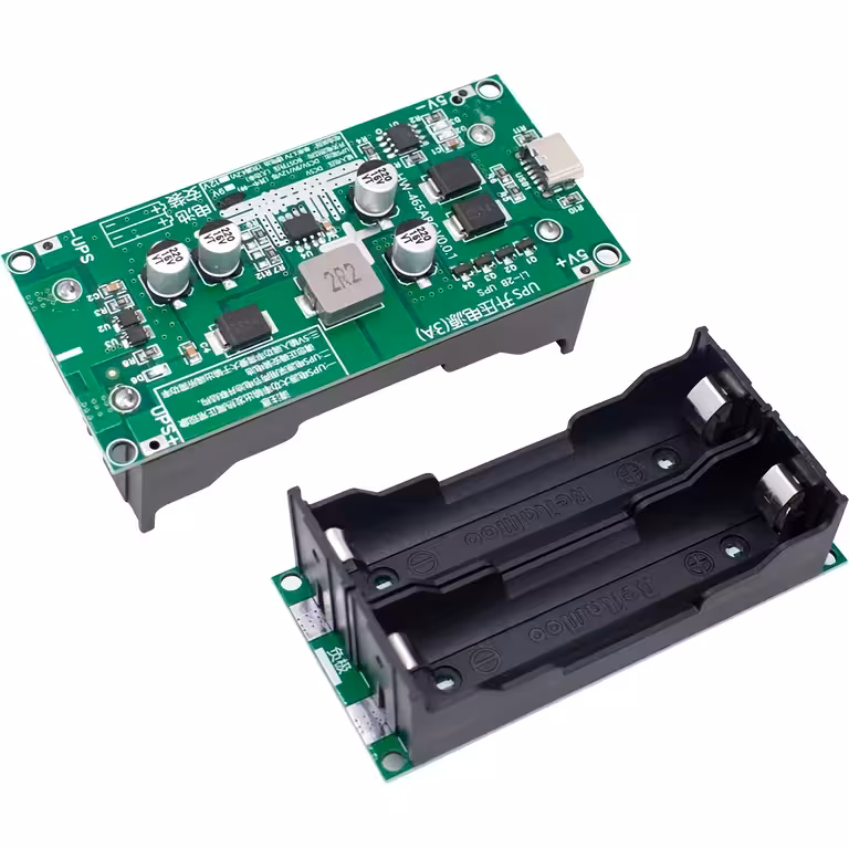 Mini UPS Module 5V/12V – DC UPS module met oplaadfunctie voor 18650 batterijen