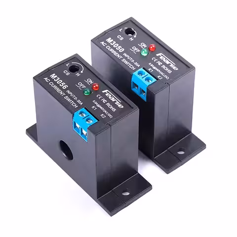 Stroomdetectiesensor 0,2–30A – Instelbaar Elektronisch Relais NO/NC, Monitoring- en Beschermingsmodule