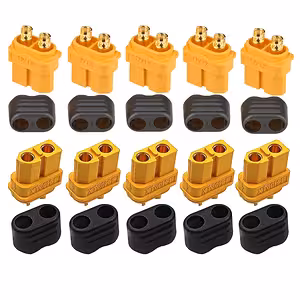 XT60 Connector – Set van 5 Vrouw + Man Stekkers voor Li-Ion, LiPo en LiFePO₄ Batterijen