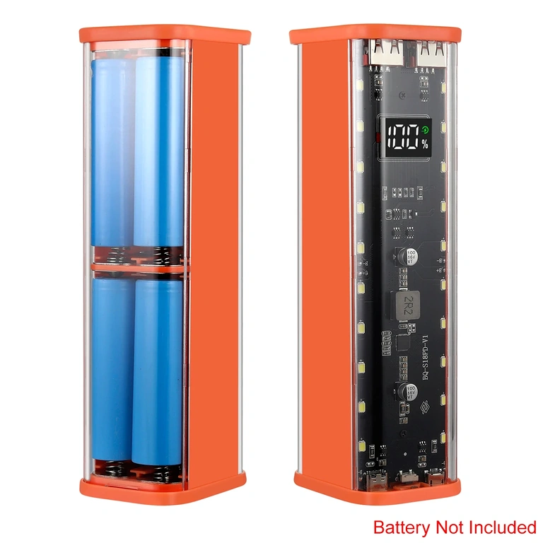 Binnenkant van powerbank-behuizing voor 8 x 18650-batterijen