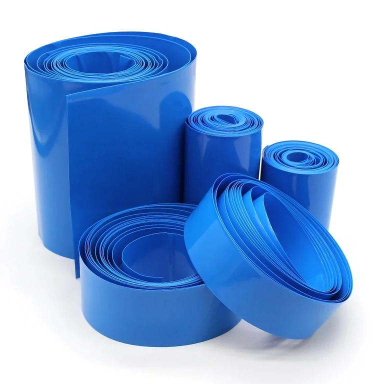 Blauwe Cellpack krimpkous per meter voor batterijen