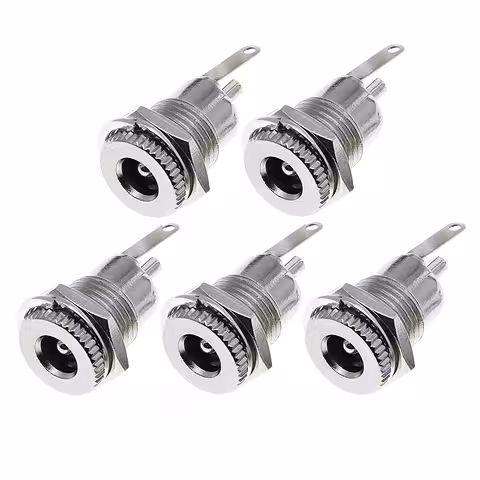 Set van 5 – DC Voedingsstekker 12V 5,5mm x 2,1mm – Vrouwelijke Connector