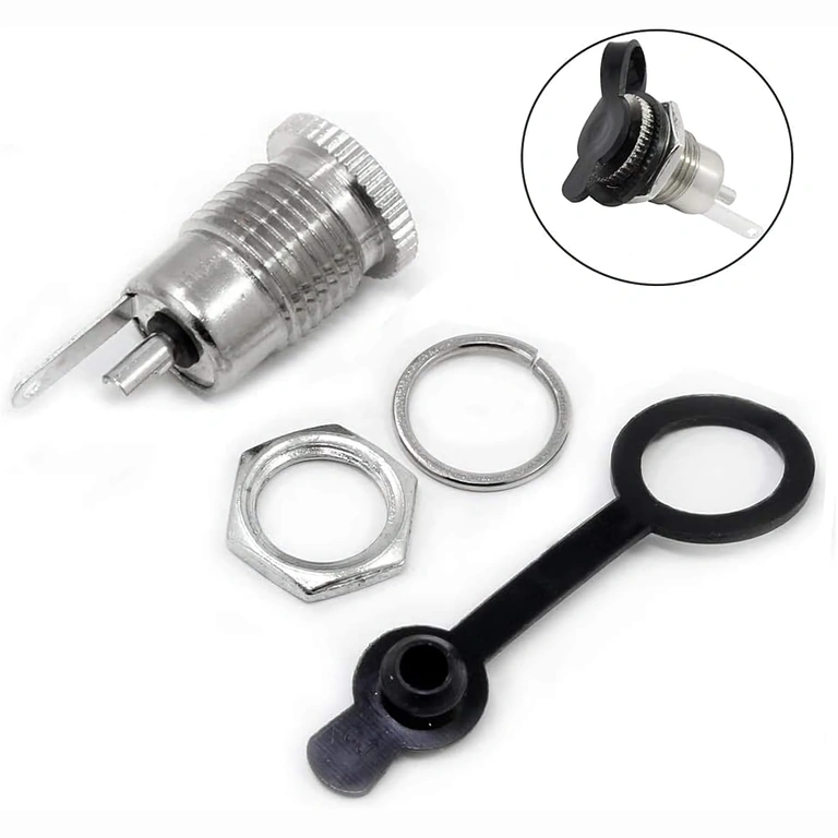 Set van 5 DC 12V 5,5x2,1mm stekkers – verpakking