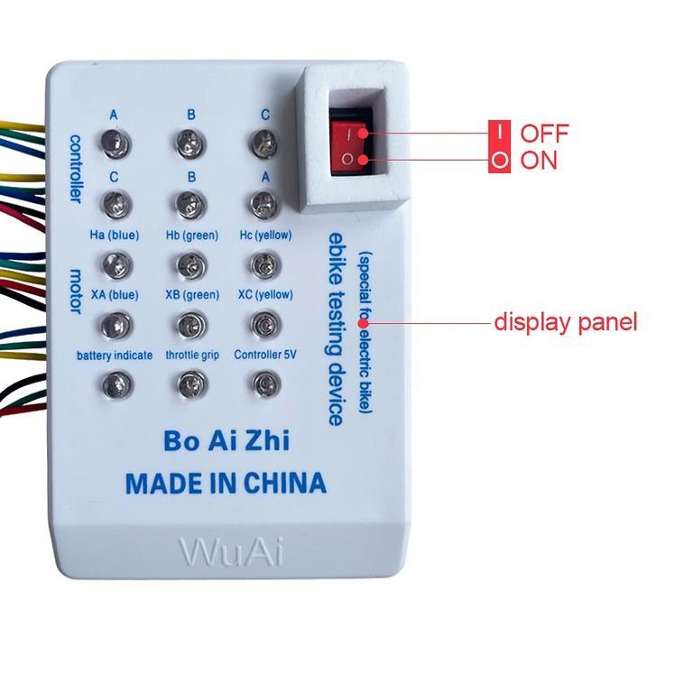 Gashendel aangesloten op universele tester