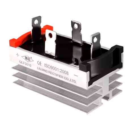 50A 1200V Enkelvoudige Brug Gelijkrichter met Radiator – 4 Diode Brug voor AC-DC Gelijkrichting