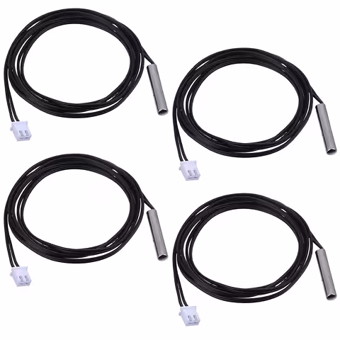 Set van 4 NTC 10K Temperatuursensoren – NTC Sensor voor Boiler, Verwarming, Airconditioning en Arduino
