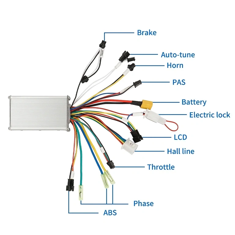 Installatie van de elektrische step controller Installatie van universele TF100 controller voor elektrische step
