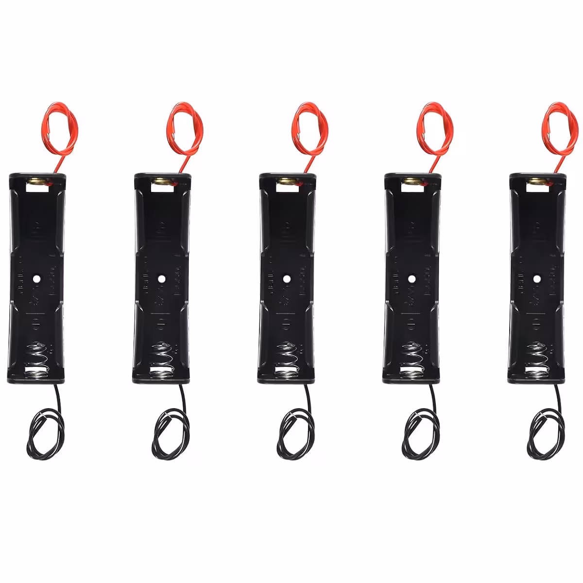Set van 5 18650 batterijhouders