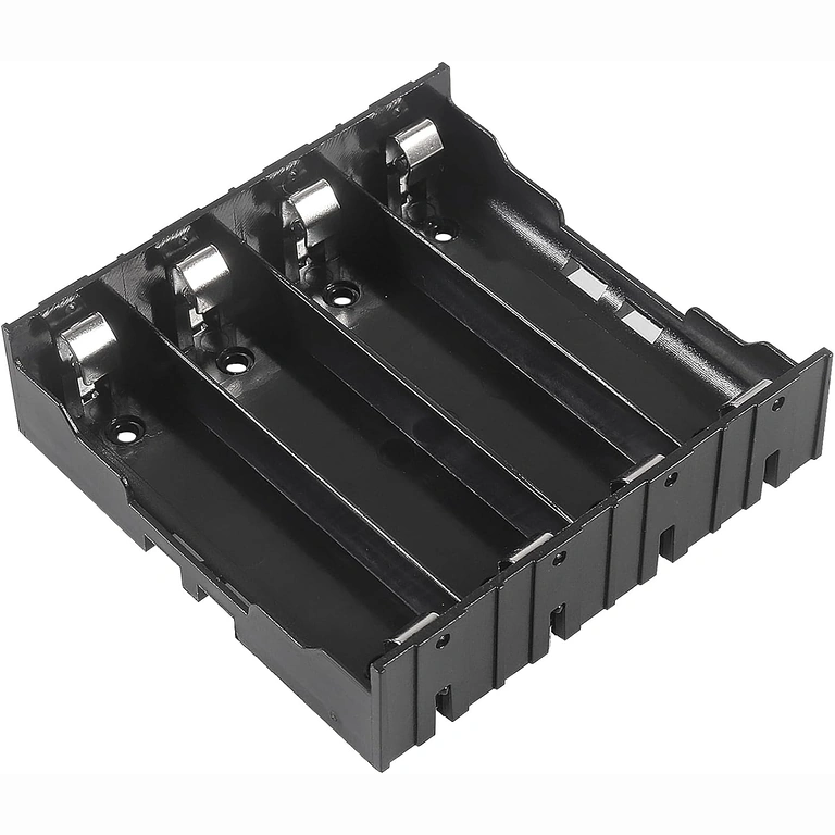 Zijaanzicht van 4-slot batterijhouder