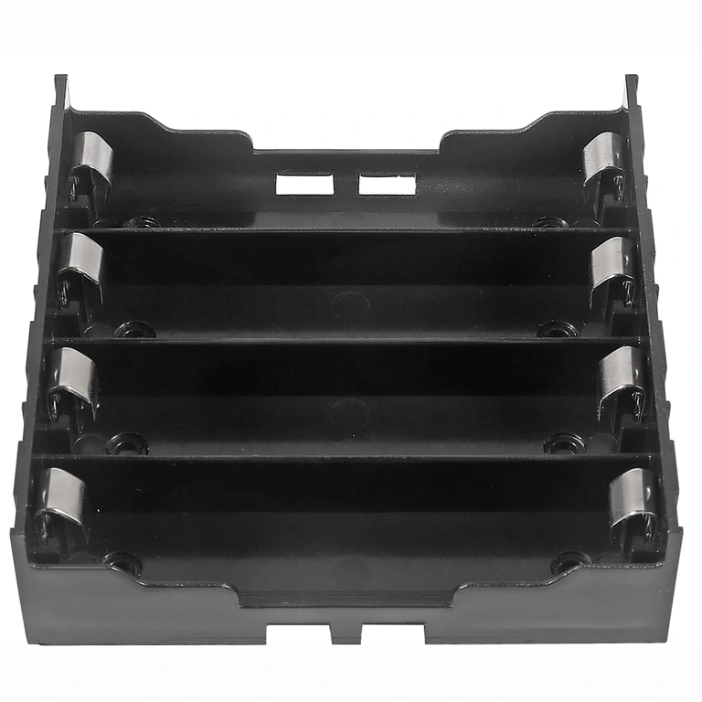 Bovenaanzicht van 4-slot 18650 batterijhouder