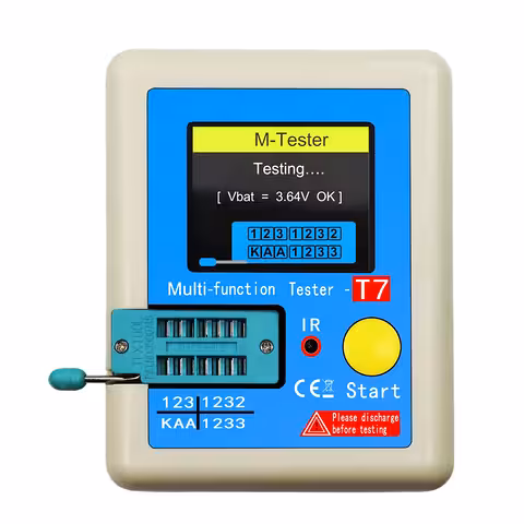 Tester voor transistoren, condensatoren en diodes LCR-T7