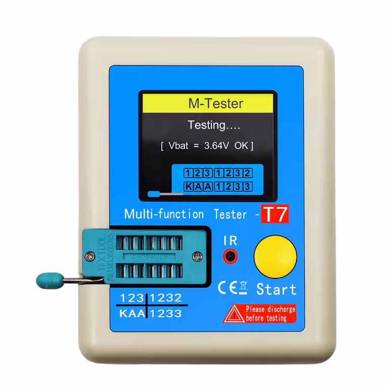 Tester voor transistoren, condensatoren en diodes LCR-T7