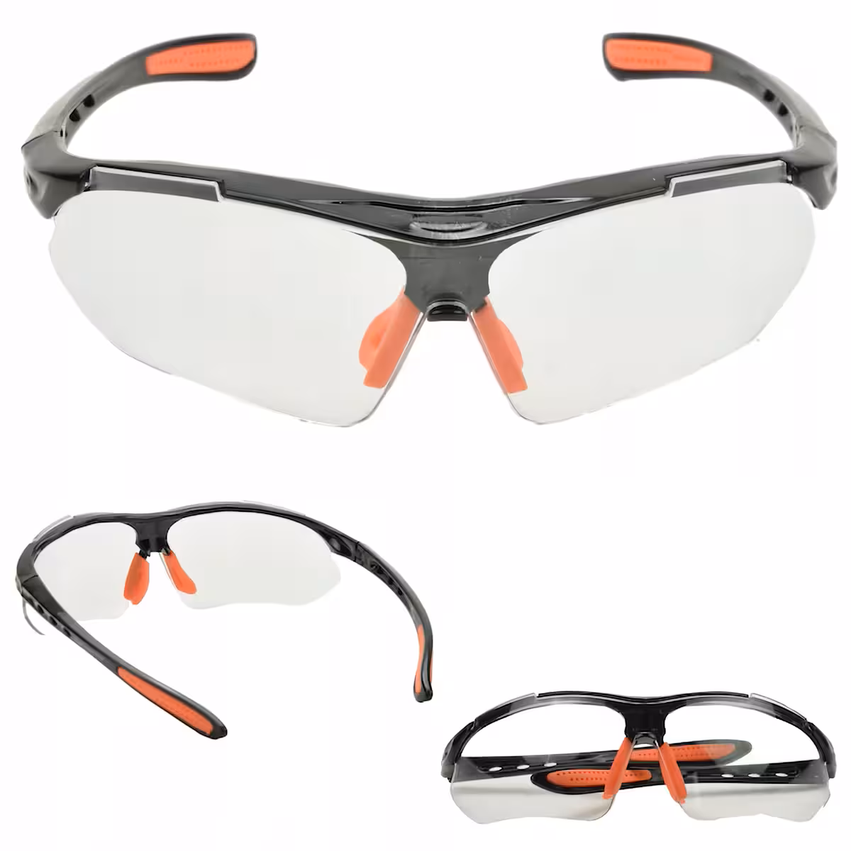 Detailopname krasbestendige polycarbonaat lens van sportbril